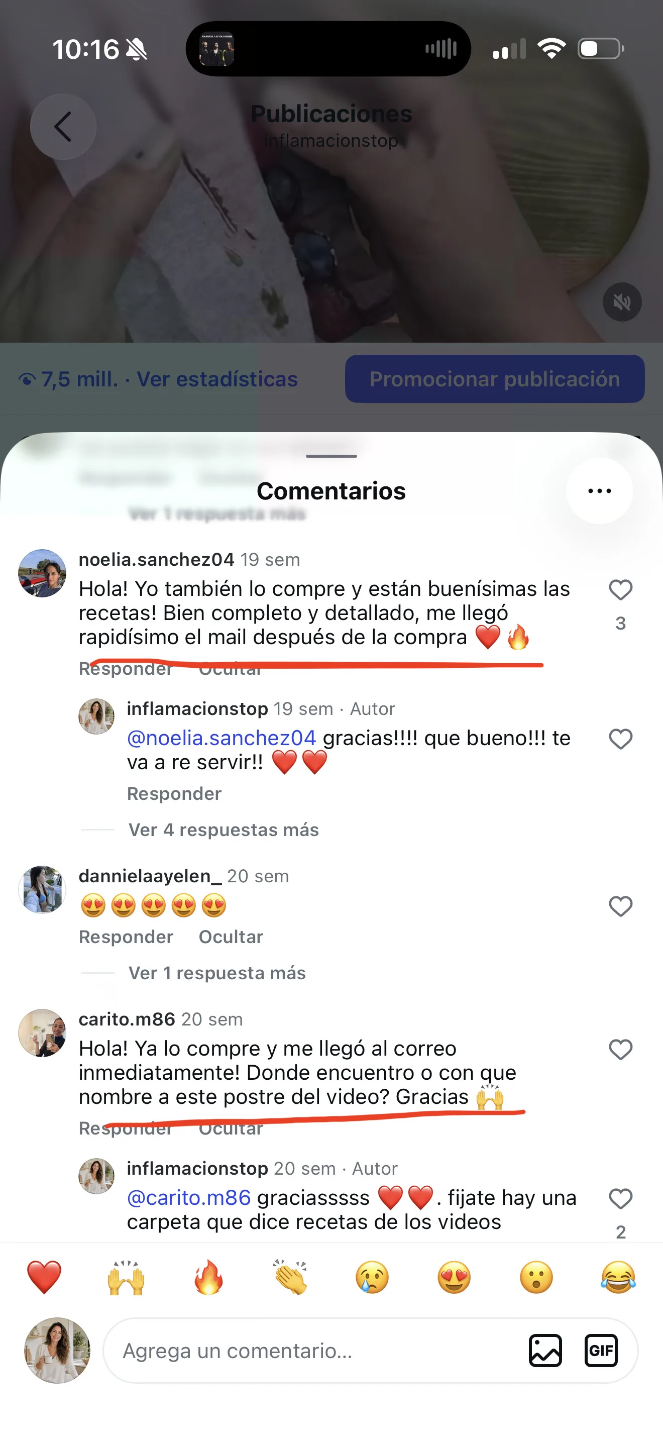 Captura de WhatsApp de cliente