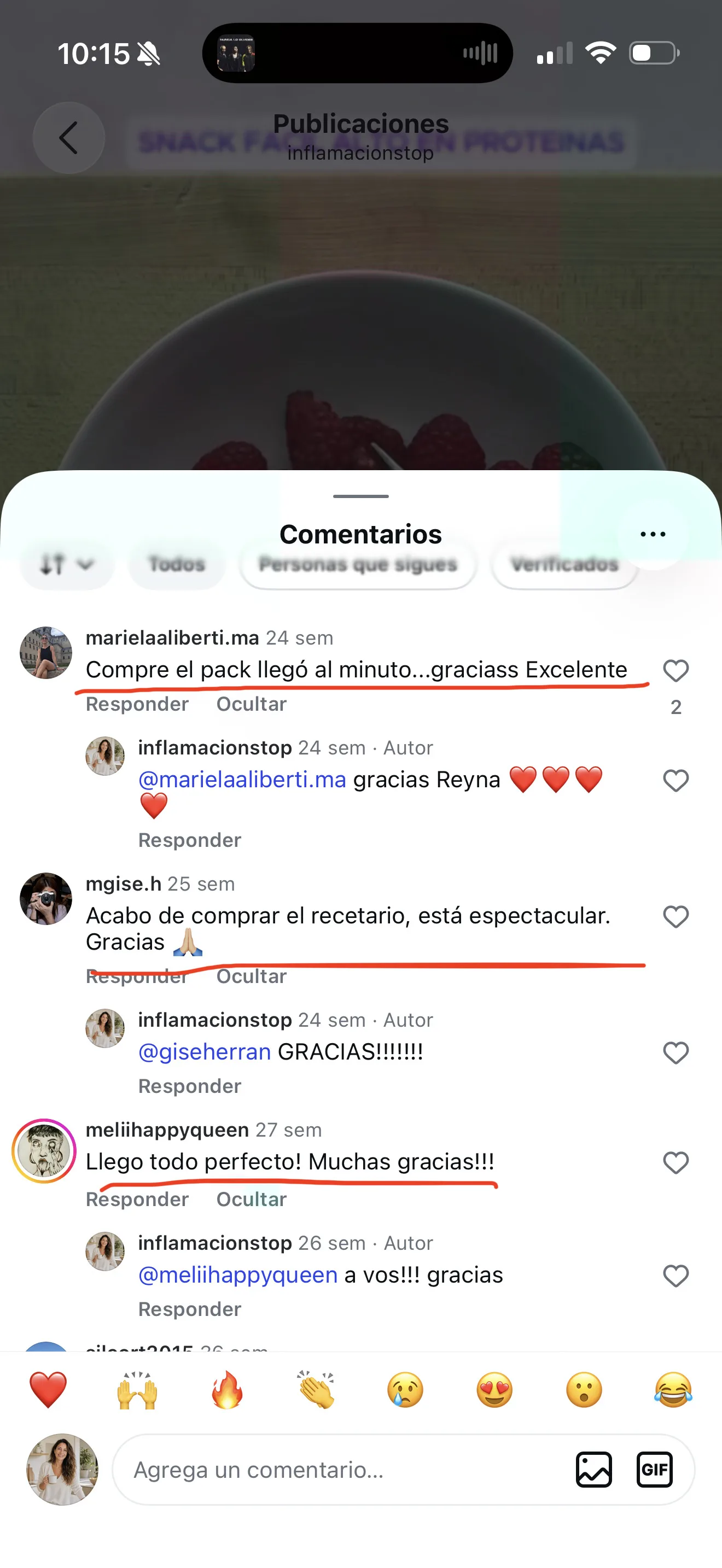 Captura de WhatsApp de cliente